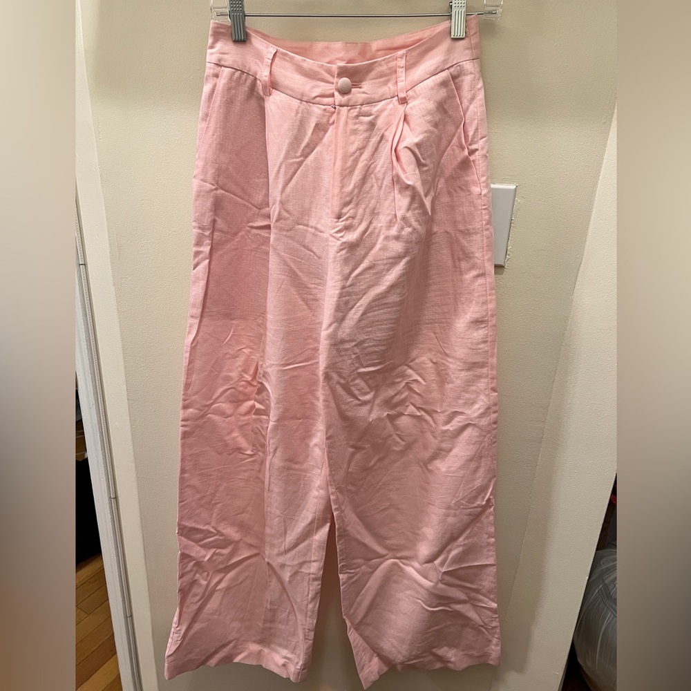 Fate pink linen pants